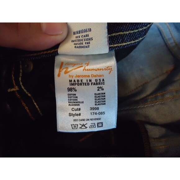 Citizen of Humanity Haley #174 Stretch Ankle Pant Jeans Womens Size 24 Dark Wash - Picture 5 of 9